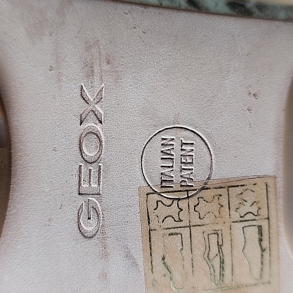 GEOX Respira Snakeskin Italian leather Mules Loafers Driving Shoes Size EU 39 - Picture 9 of 10